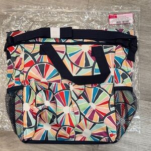 New Women’s thirty one Crossbody Organizing Tote Pinwheel Party Tote Bag